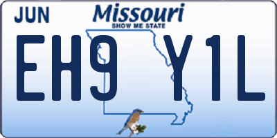 MO license plate EH9Y1L