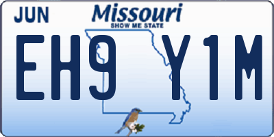 MO license plate EH9Y1M