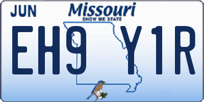 MO license plate EH9Y1R