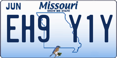 MO license plate EH9Y1Y
