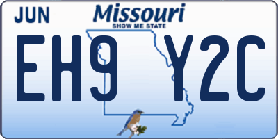 MO license plate EH9Y2C