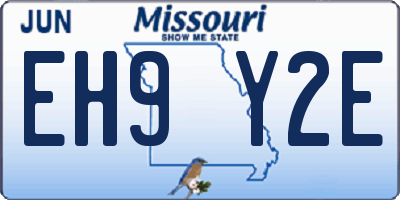 MO license plate EH9Y2E