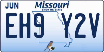 MO license plate EH9Y2V