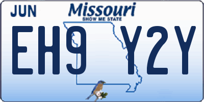 MO license plate EH9Y2Y