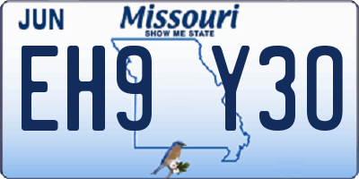 MO license plate EH9Y3O