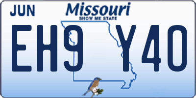 MO license plate EH9Y4O
