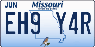 MO license plate EH9Y4R