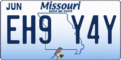 MO license plate EH9Y4Y