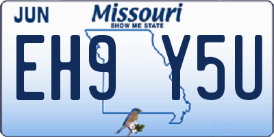 MO license plate EH9Y5U