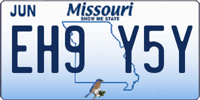 MO license plate EH9Y5Y