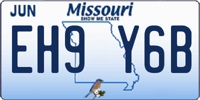 MO license plate EH9Y6B