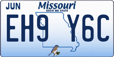 MO license plate EH9Y6C
