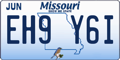 MO license plate EH9Y6I