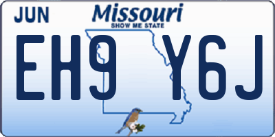 MO license plate EH9Y6J