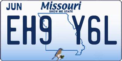 MO license plate EH9Y6L