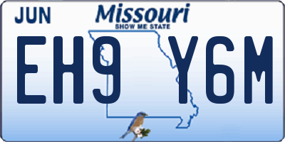 MO license plate EH9Y6M