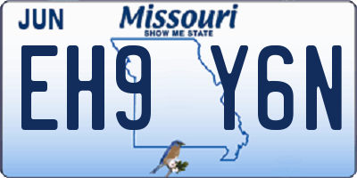 MO license plate EH9Y6N