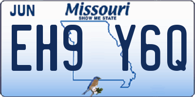 MO license plate EH9Y6Q