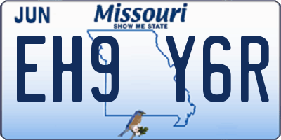 MO license plate EH9Y6R