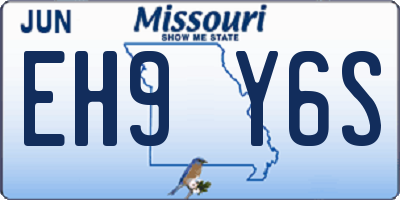 MO license plate EH9Y6S