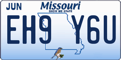 MO license plate EH9Y6U