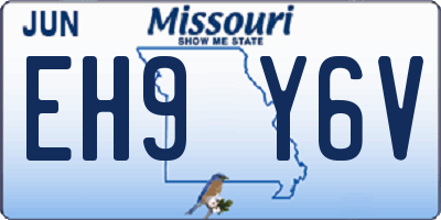 MO license plate EH9Y6V