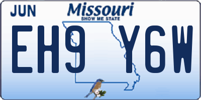 MO license plate EH9Y6W