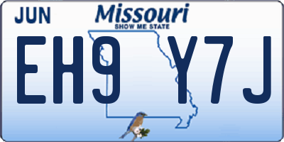 MO license plate EH9Y7J