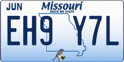 MO license plate EH9Y7L