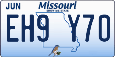MO license plate EH9Y7O