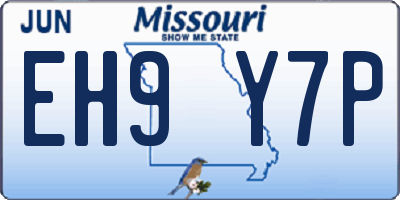 MO license plate EH9Y7P