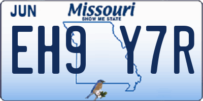 MO license plate EH9Y7R