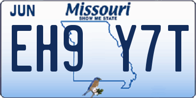 MO license plate EH9Y7T