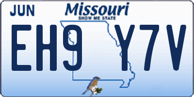 MO license plate EH9Y7V