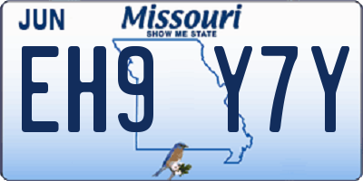 MO license plate EH9Y7Y