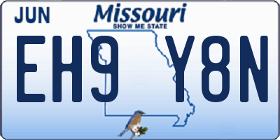 MO license plate EH9Y8N