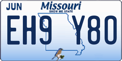 MO license plate EH9Y8O