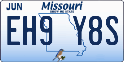 MO license plate EH9Y8S