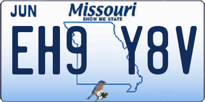 MO license plate EH9Y8V