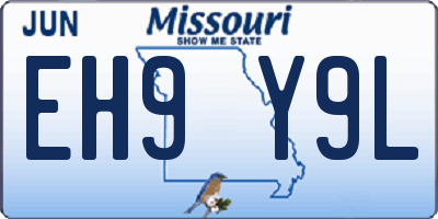 MO license plate EH9Y9L