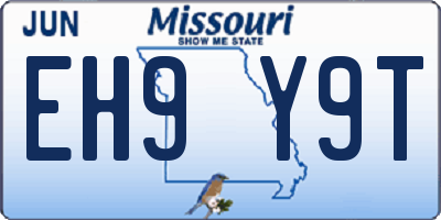 MO license plate EH9Y9T