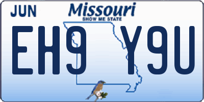 MO license plate EH9Y9U