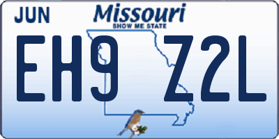 MO license plate EH9Z2L