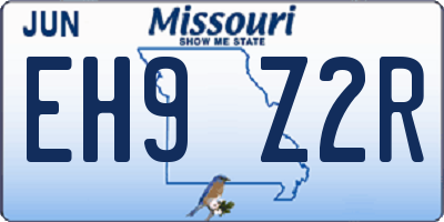 MO license plate EH9Z2R