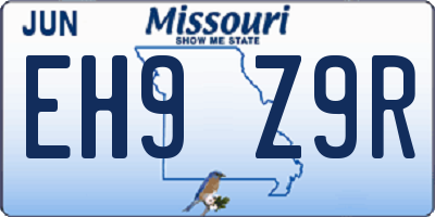 MO license plate EH9Z9R