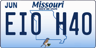 MO license plate EI0H4O