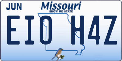 MO license plate EI0H4Z