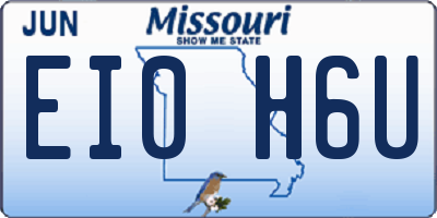 MO license plate EI0H6U