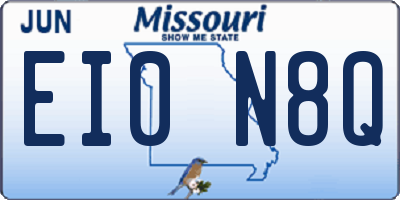 MO license plate EI0N8Q