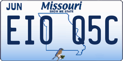 MO license plate EI0Q5C